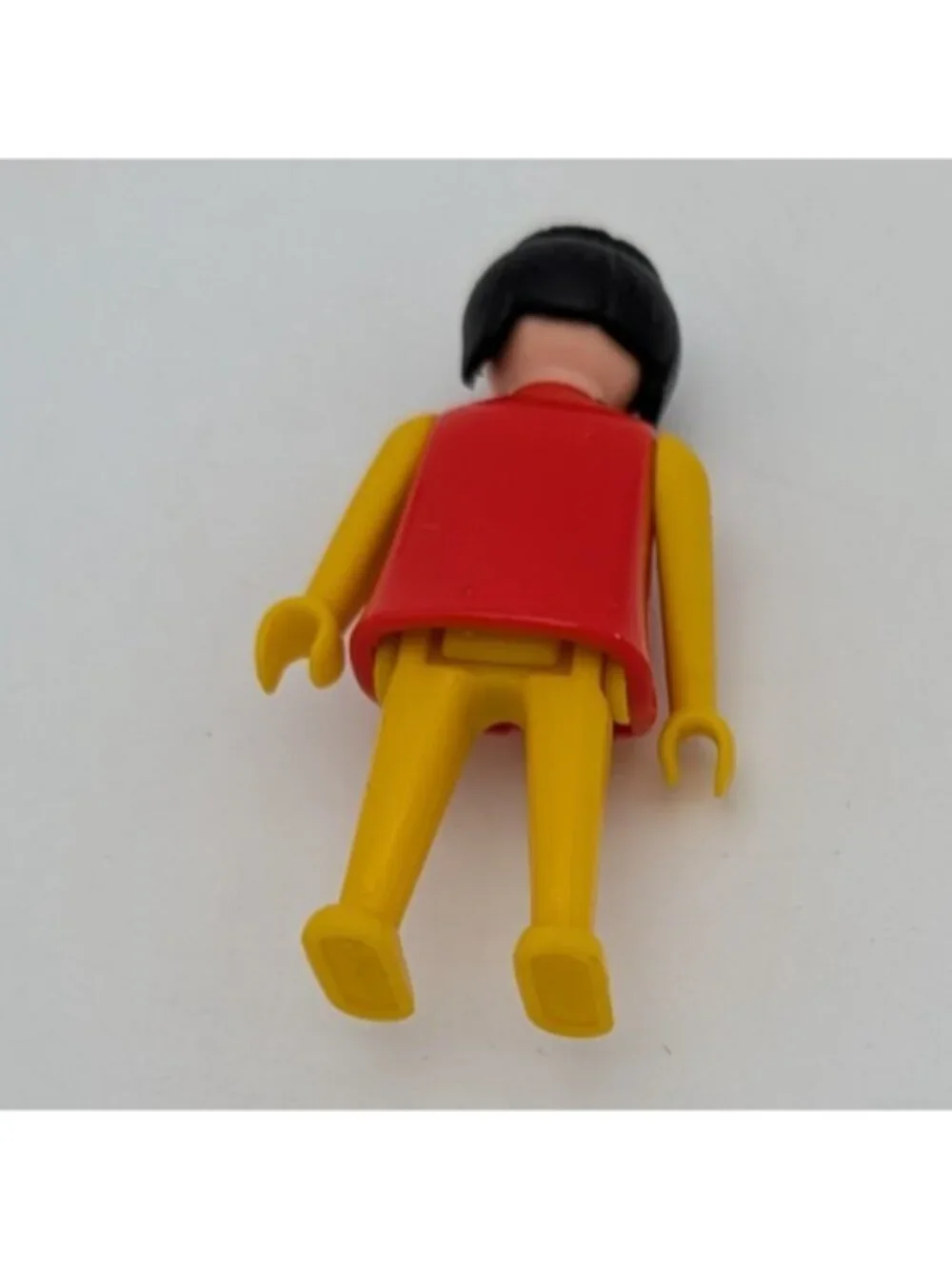 1974 Geobra Playmobil Yellow & Red w/ Black Hair 3